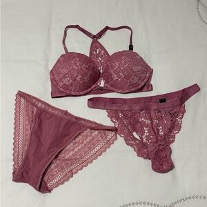 Victoria’s Secret Elegant Lace Women's Intimate Set - Pink